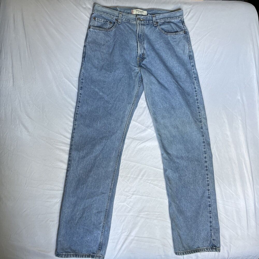 VTG Levis 505 Regular Fit Jeans Men's 36x36 Light Blue Denim y2k Straight 2003